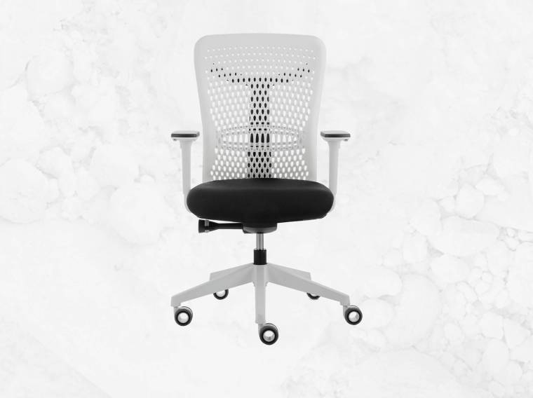 Witte smartback bureaustoel van Luxy